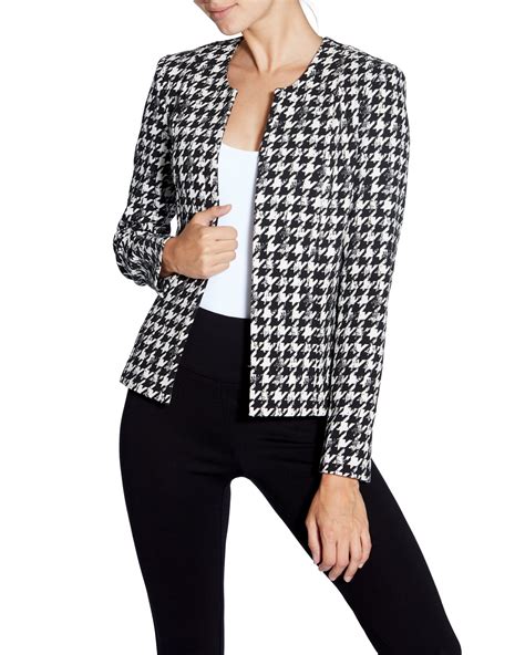 blazer tipo chanel|chanel leather jacket.